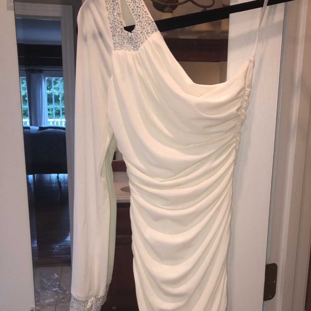 White cocktail dress